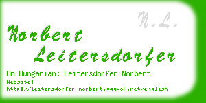 norbert leitersdorfer business card